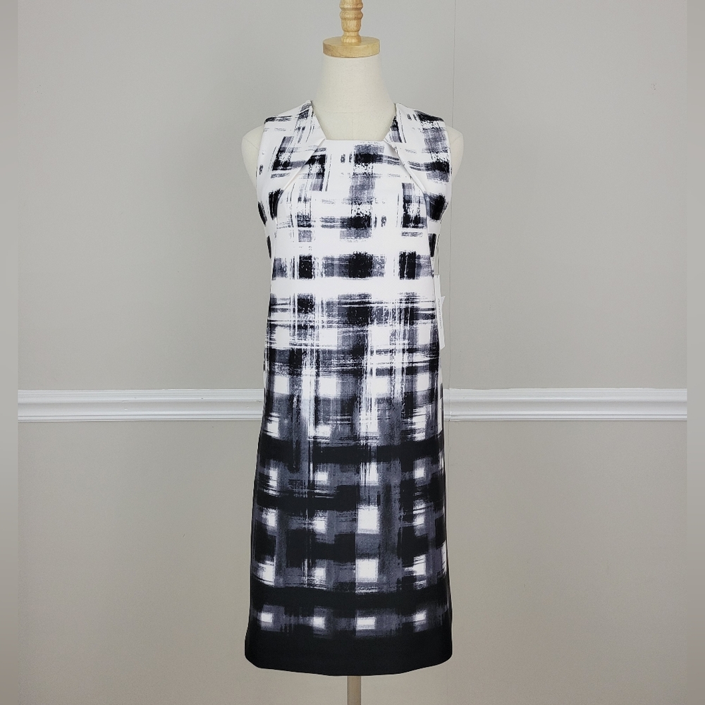 Calvin Klein Black and White Sleeveless Cocktal Dress